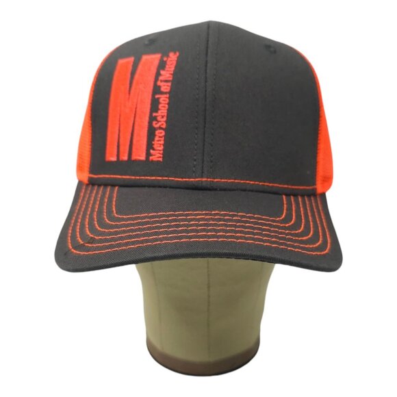 Metro School Of Music Embroidered Logo Mesh Snapback Cap Trucker Baseball Hat - Picture 9 of 13